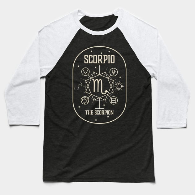 Scorpio Baseball T-Shirt by Nazonian